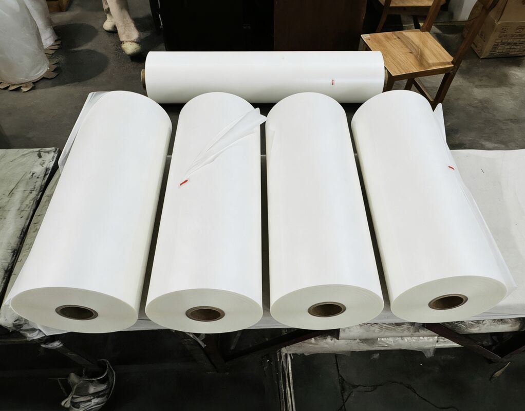 가죽 텍스처 반짝이는 라미네이션 필름, 스크래치 저항성, 95-105 미크론 두께